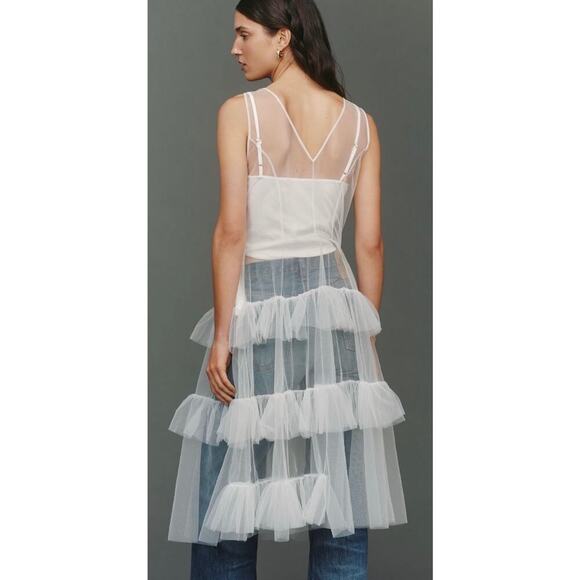 BY Anthropologie Sheer Mesh Tunic Top - Picture 2 of 3